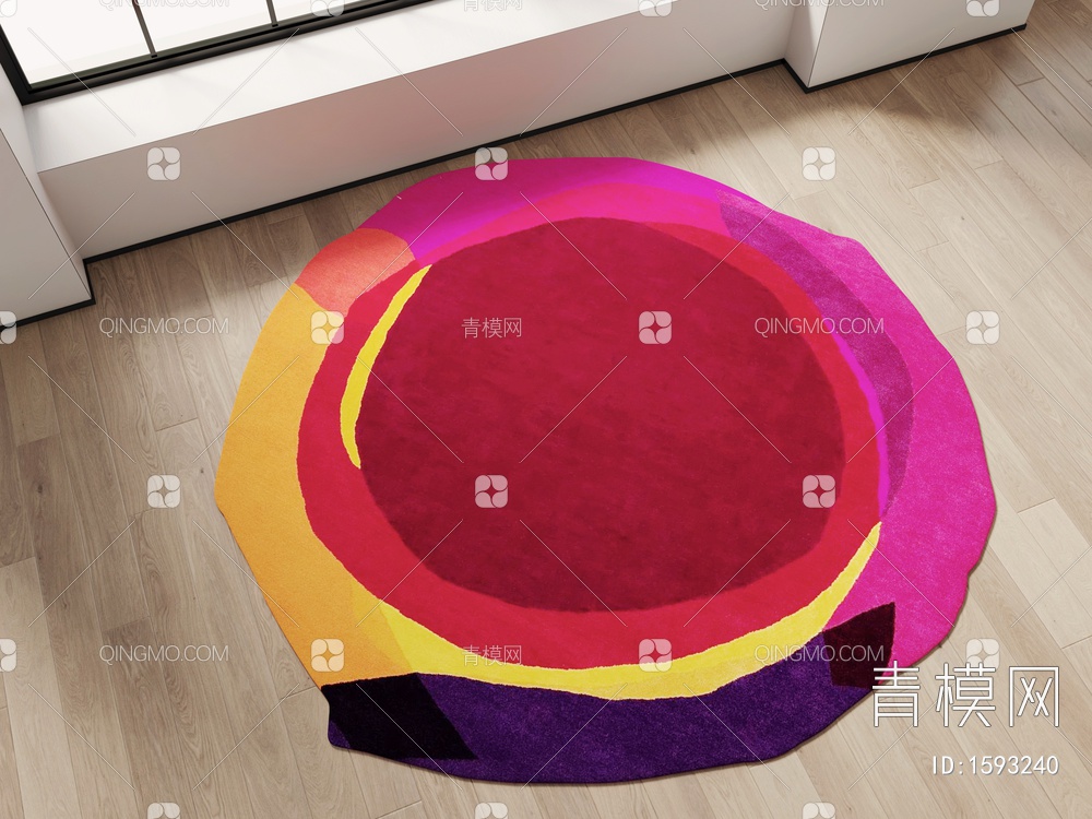 抽象异形地毯3D模型下载【ID:1593240】