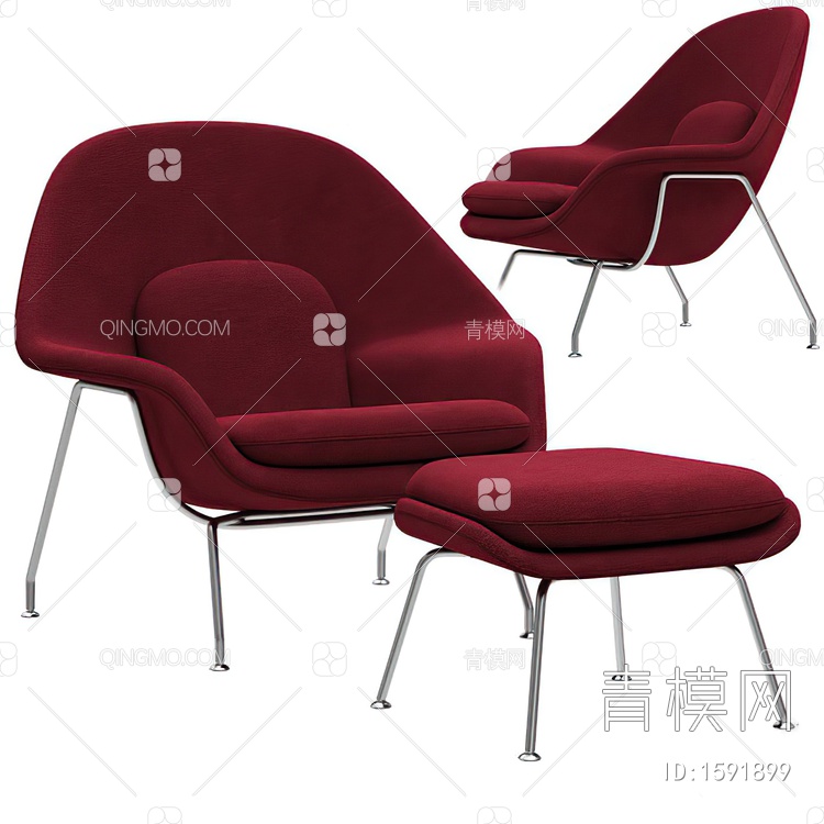 沙发椅组合3D模型下载【ID:1591899】