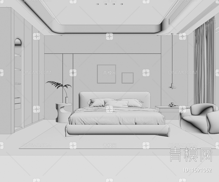 家居卧室3D模型下载【ID:1591062】