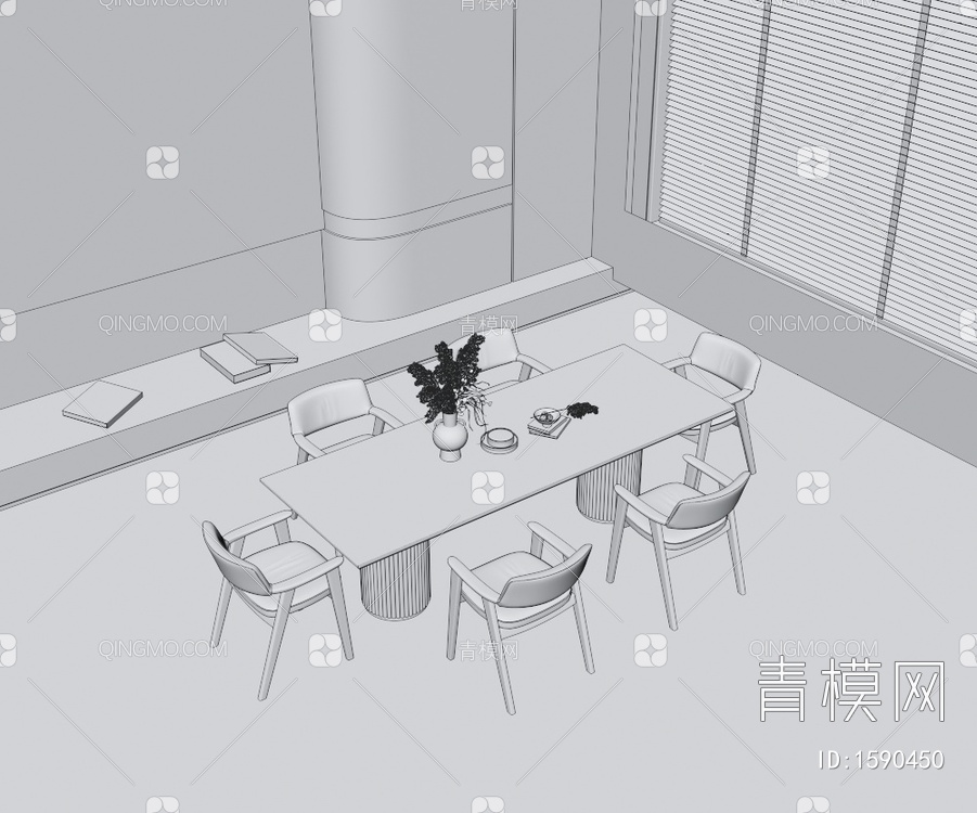 餐桌椅3D模型下载【ID:1590450】