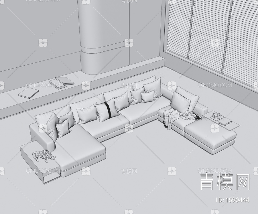 多人沙发3D模型下载【ID:1590444】