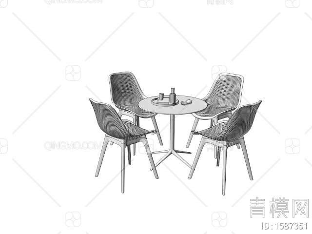 休闲桌椅 洽谈桌椅 户外桌椅3D模型下载【ID:1587351】