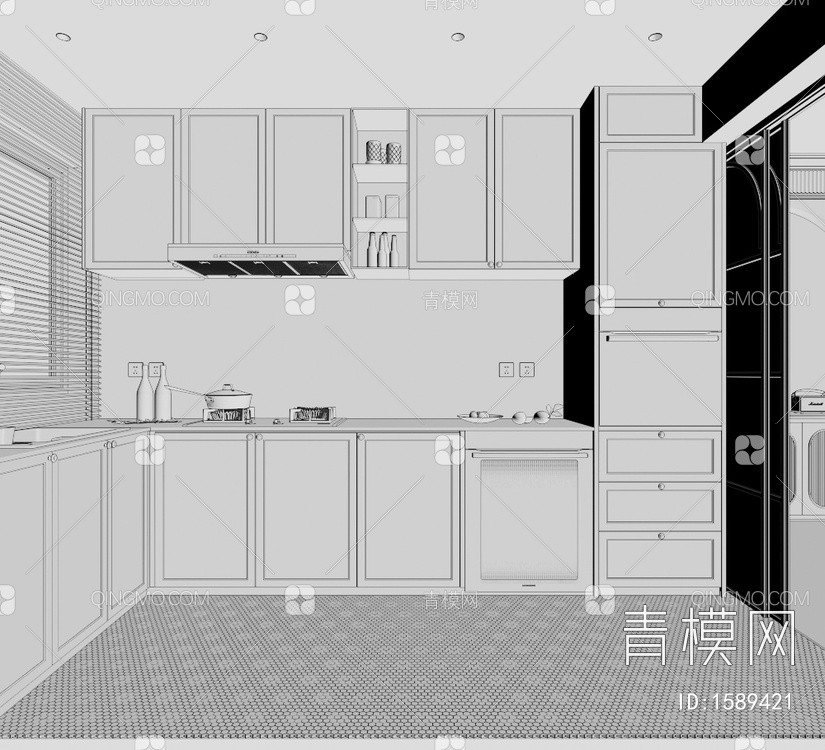 厨房3D模型下载【ID:1589421】