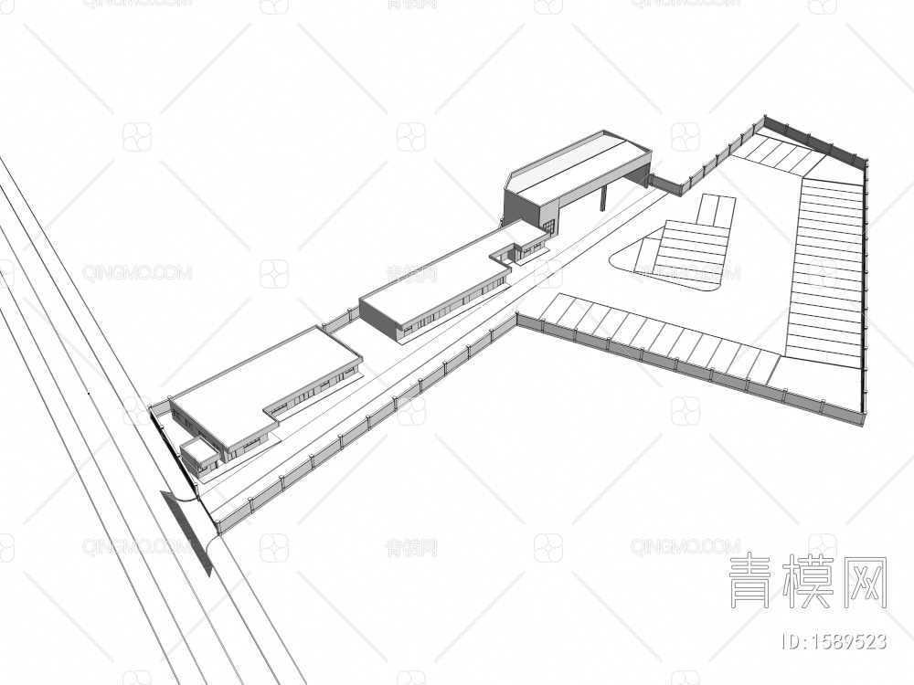 停车场3D模型下载【ID:1589523】