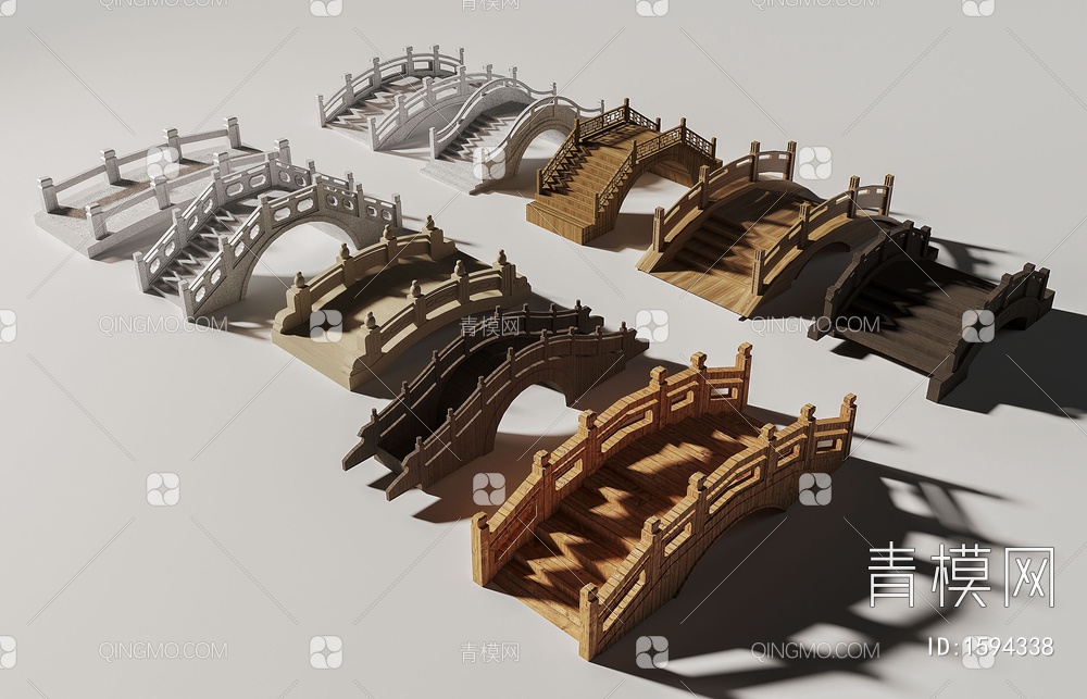 景观桥3D模型下载【ID:1594338】