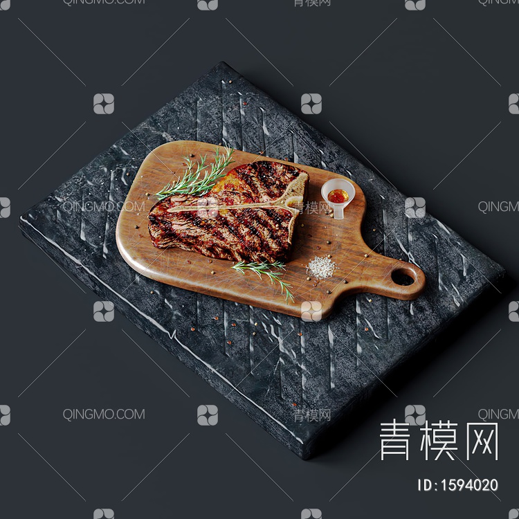 食品 牛排3D模型下载【ID:1594020】