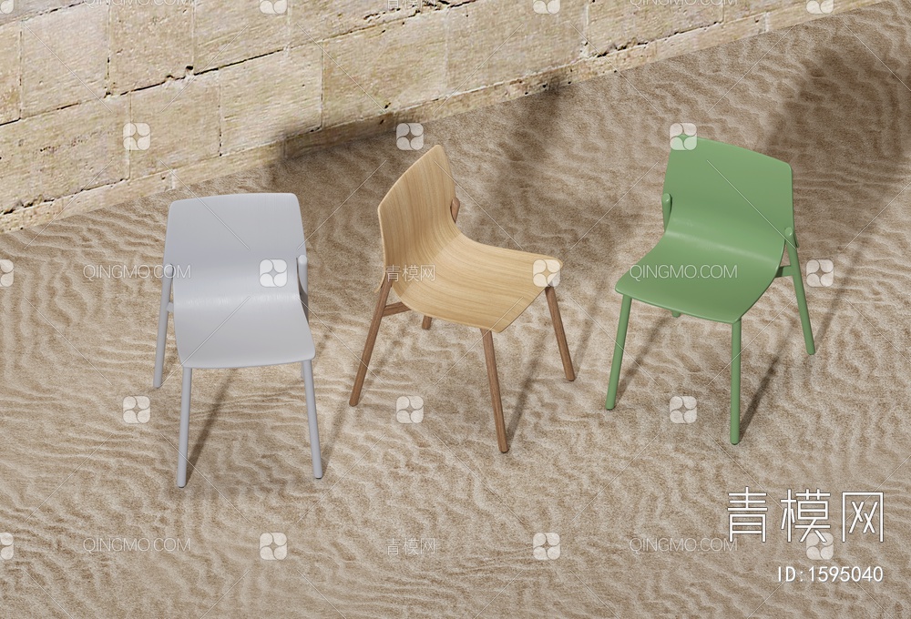 休闲椅子 时尚单椅 餐厅椅子 单椅3D模型下载【ID:1595040】
