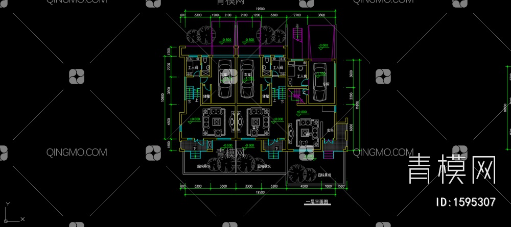 别墅 施工图 概念方案 效果图【ID:1595307】