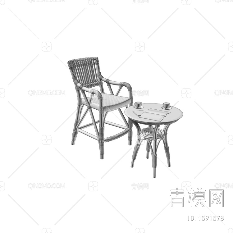 休闲椅3D模型下载【ID:1591578】