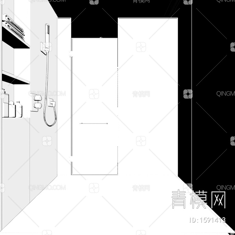 极简卫生间3D模型下载【ID:1591413】