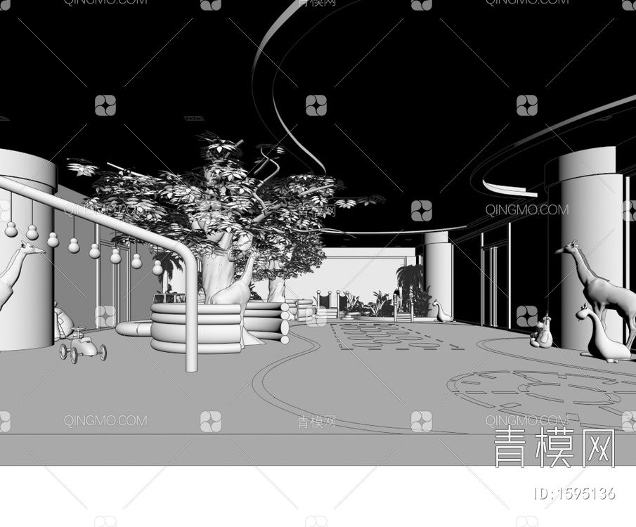 儿童医院 康复训练室3D模型下载【ID:1595136】