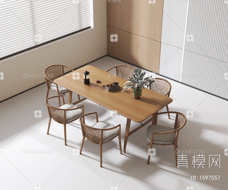 餐桌椅3D模型下载【ID:1597557】