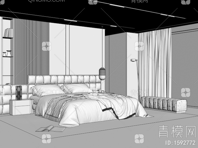 Minotti 米洛提 卧室3D模型下载【ID:1592772】