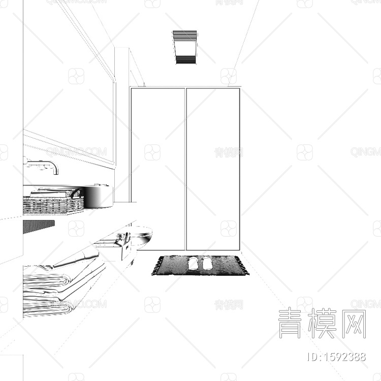 卫生间3D模型下载【ID:1592388】