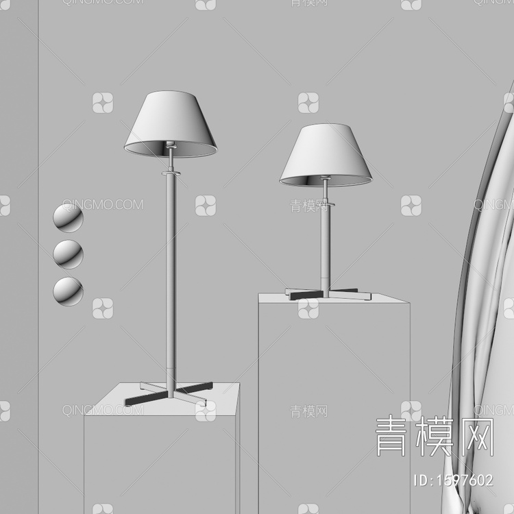 台灯，落地灯3D模型下载【ID:1597602】