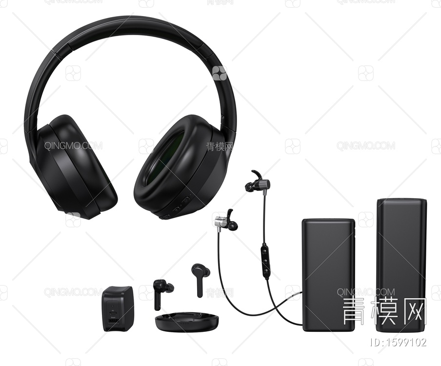 生活数码电子产品 耳机耳麦3D模型下载【ID:1599102】