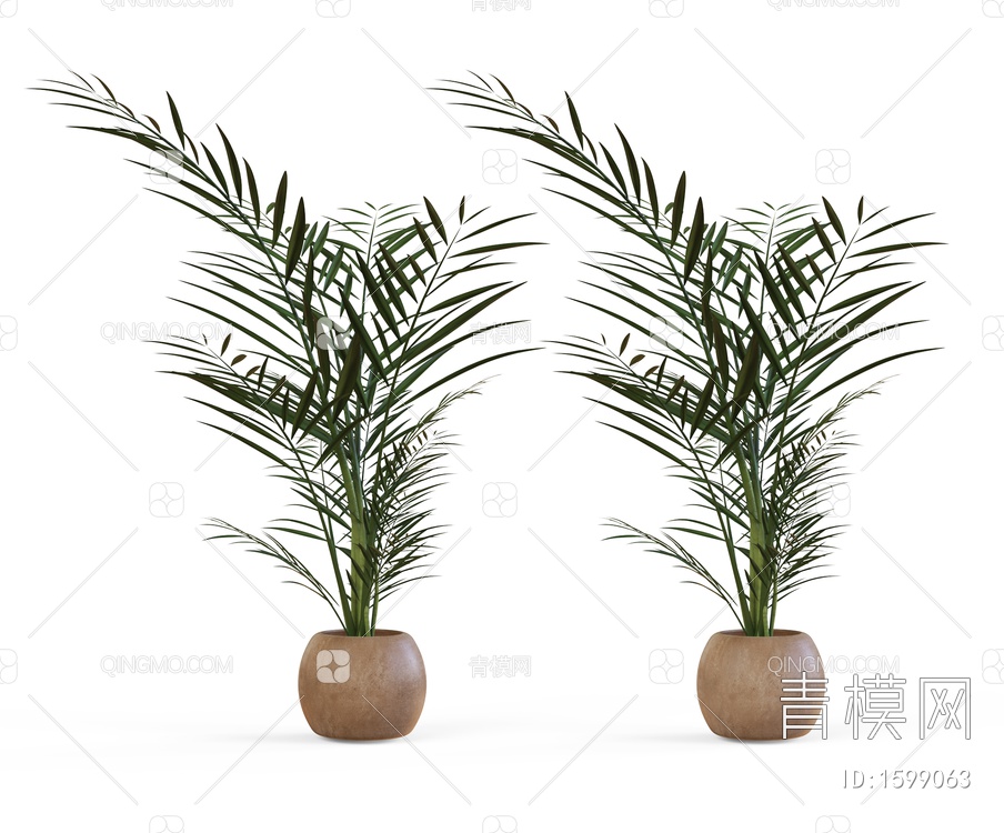 绿色植物盆栽 竹子3D模型下载【ID:1599063】