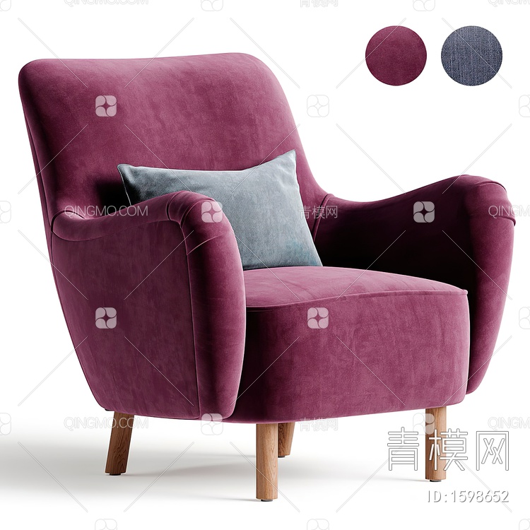 沙发椅3D模型下载【ID:1598652】