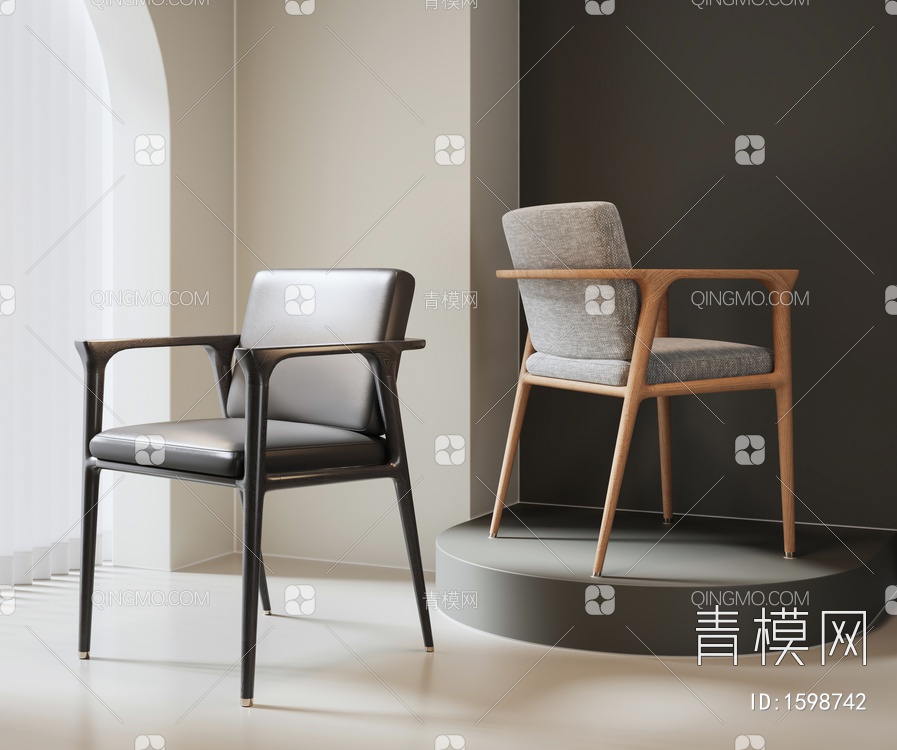 单椅  餐椅  休闲椅  椅子3D模型下载【ID:1598742】