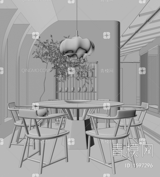 家居餐厅3D模型下载【ID:1597296】