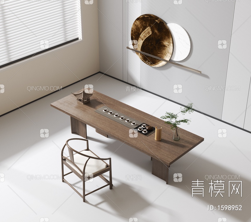 茶桌椅3D模型下载【ID:1598952】