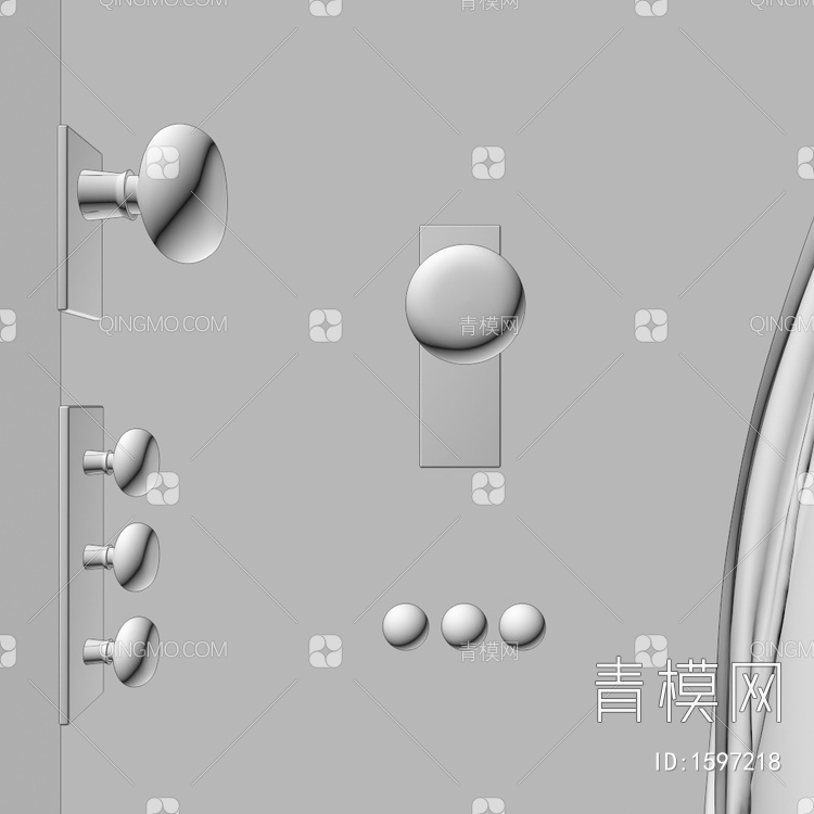 壁灯，原木3D模型下载【ID:1597218】