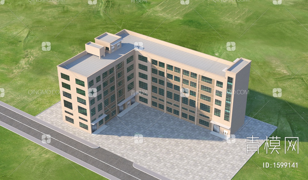 厂区宿舍3D模型下载【ID:1599141】