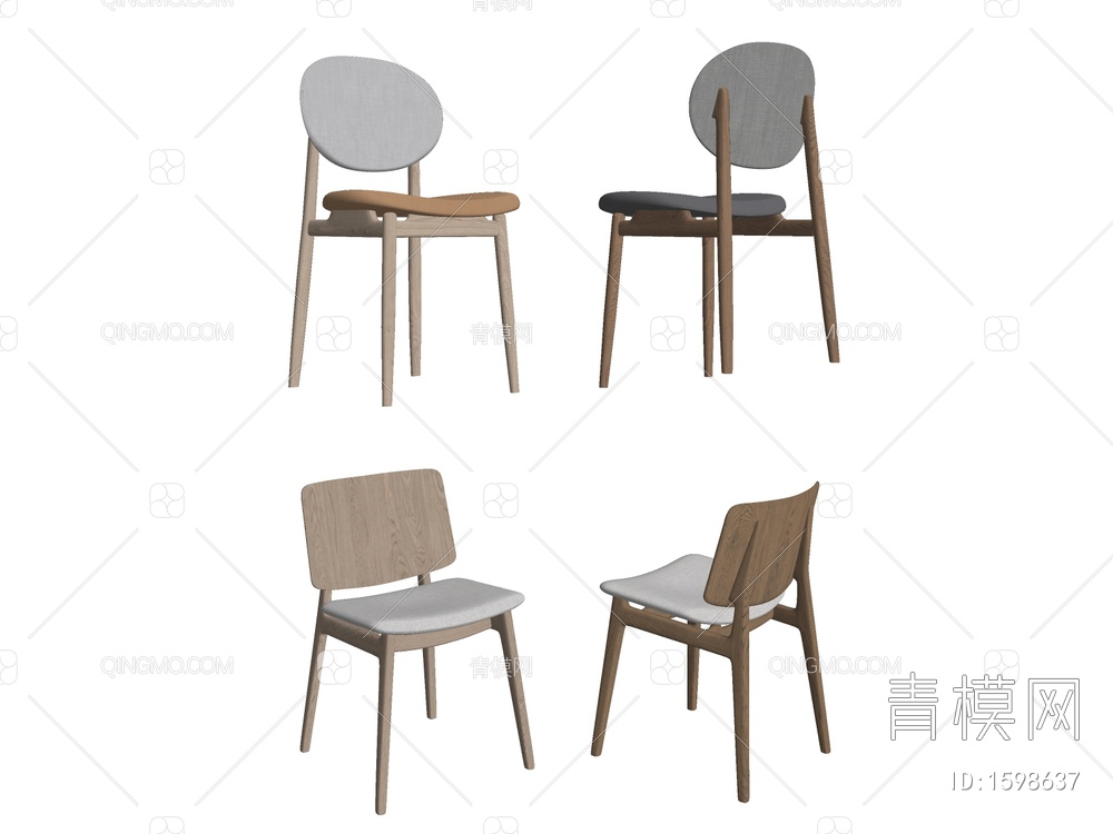 单椅组合SU模型下载【ID:1598637】