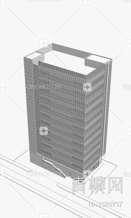 厂区办公楼3D模型下载【ID:1598937】