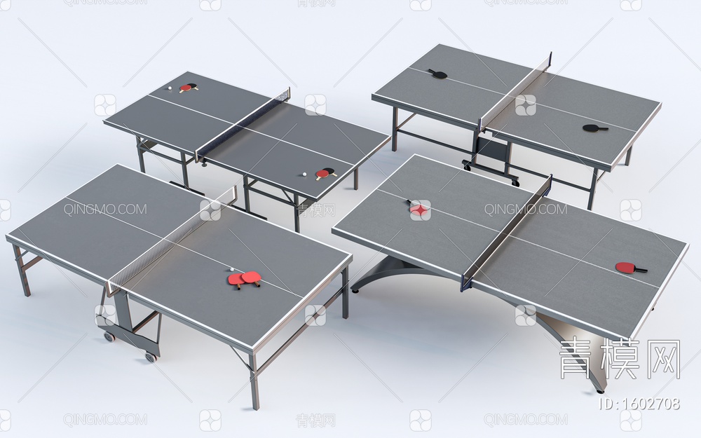 乒乓球台 乒乓球桌SU模型下载【ID:1602708】