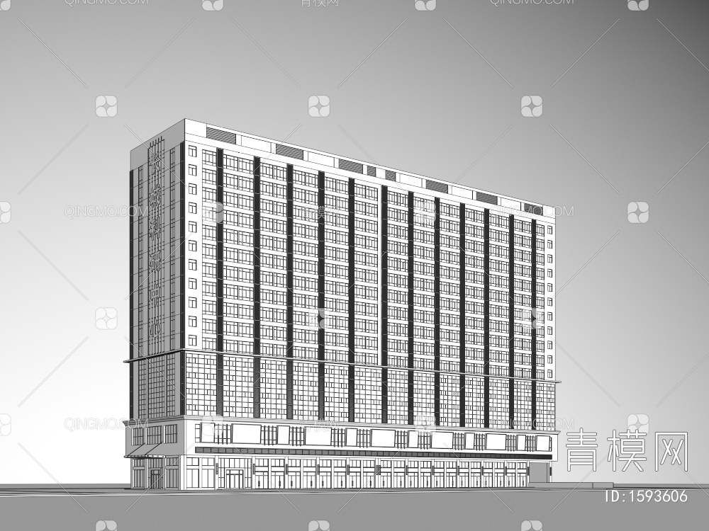 公寓住宅楼3D模型下载【ID:1593606】