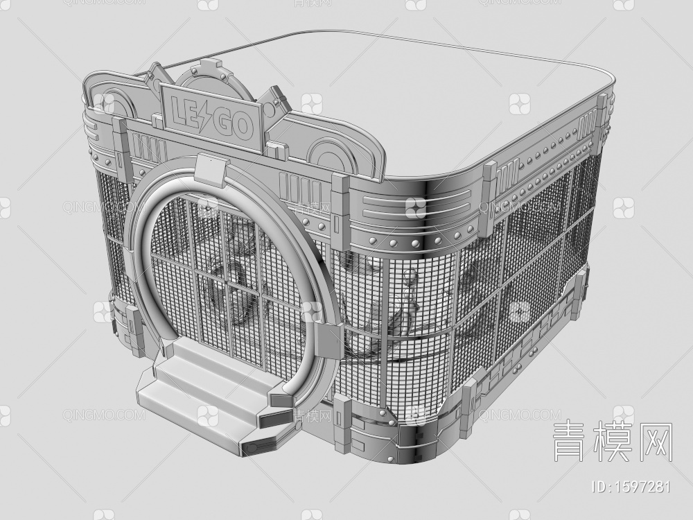 游乐设备 喷球车3D模型下载【ID:1597281】