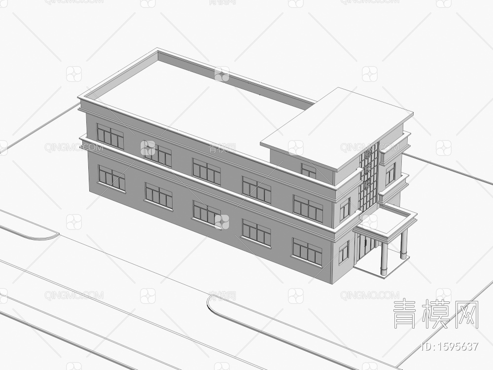 礼堂酒店3D模型下载【ID:1595637】