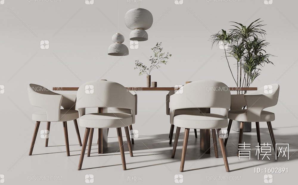 餐桌椅3D模型下载【ID:1602891】