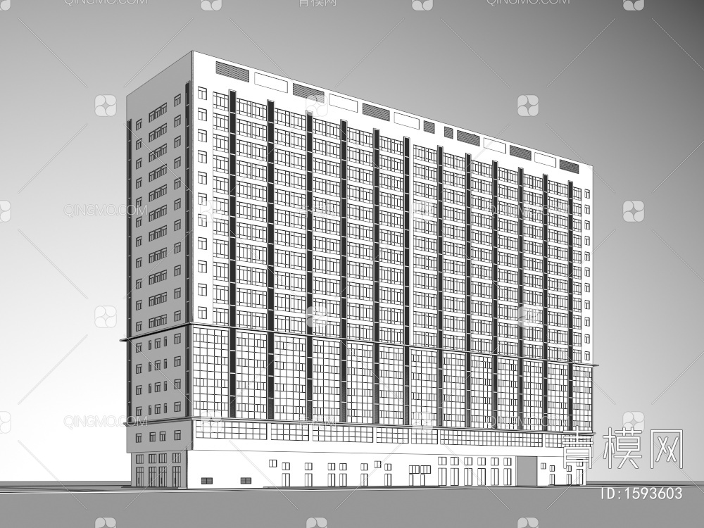 公寓住宅楼3D模型下载【ID:1593603】