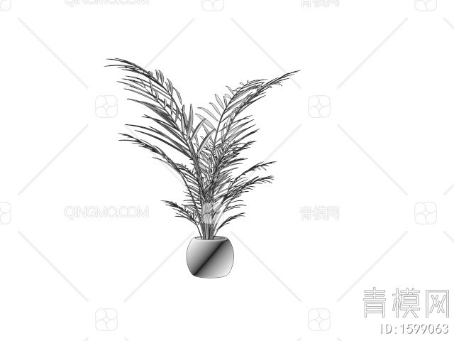 绿色植物盆栽 竹子3D模型下载【ID:1599063】