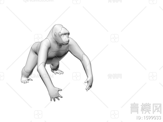 动物 黑猩猩3D模型下载【ID:1599033】