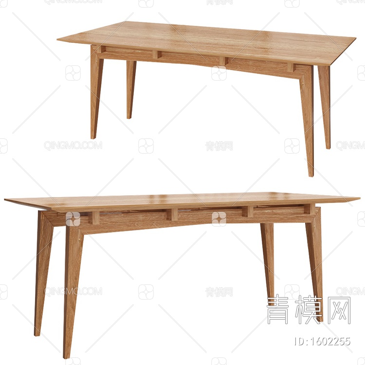 Tamaza实木餐桌3D模型下载【ID:1602255】
