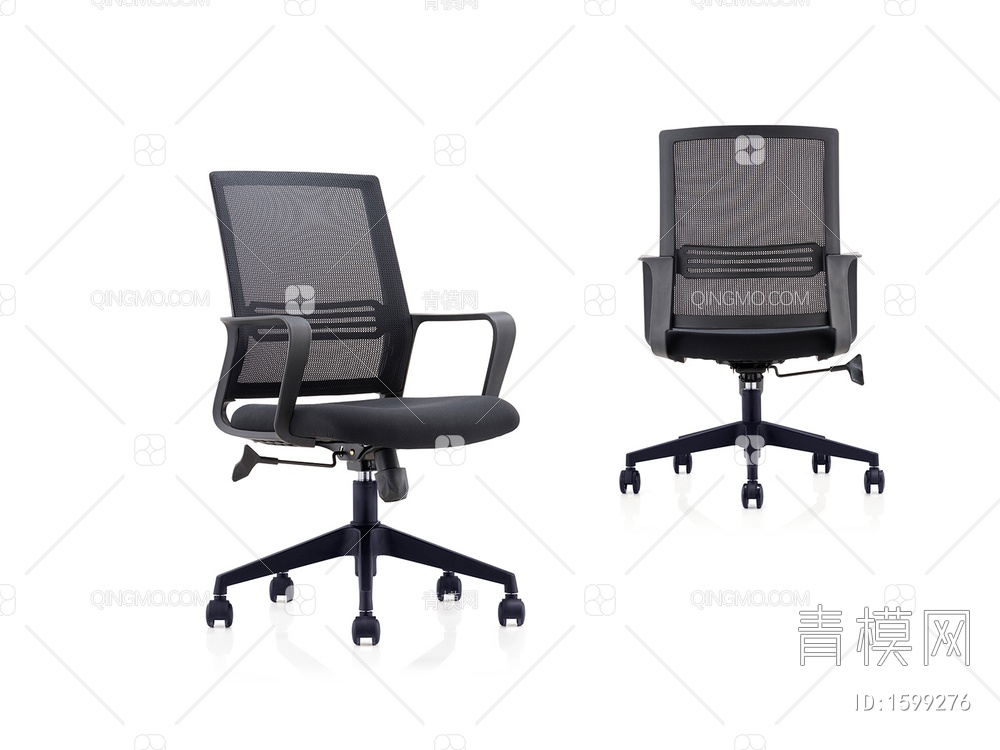 职员办公椅3D模型下载【ID:1599276】