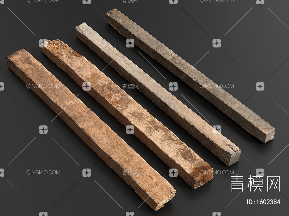 木头 木梁 树杆 木材 木柴 木棍 柱子SU模型下载【ID:1602384】
