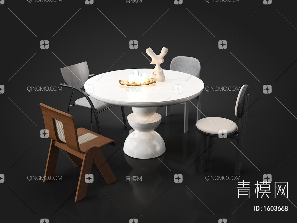 餐桌椅3D模型下载【ID:1603668】