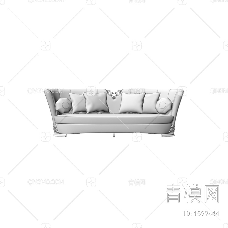 双人沙发3D模型下载【ID:1599444】