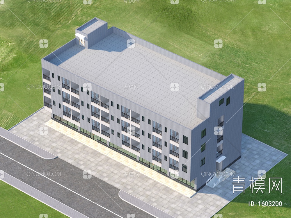 厂区宿舍3D模型下载【ID:1603200】