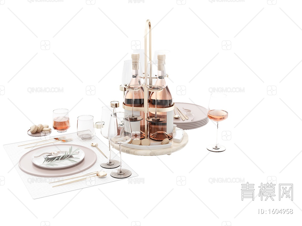 餐具，红酒杯3D模型下载【ID:1604958】
