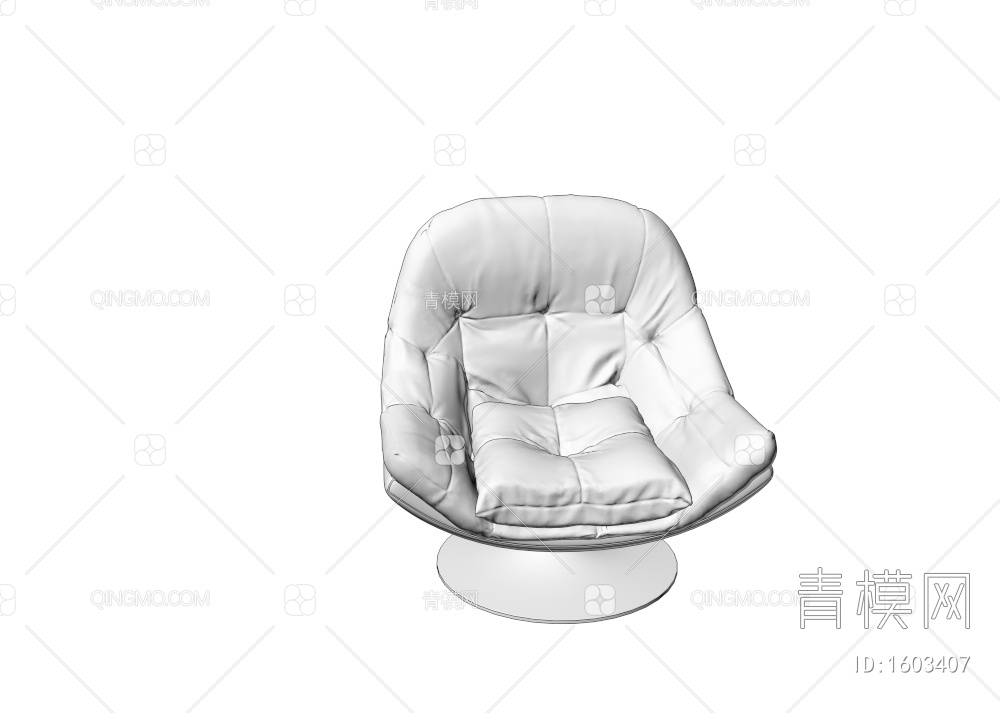 沙发椅3D模型下载【ID:1603407】