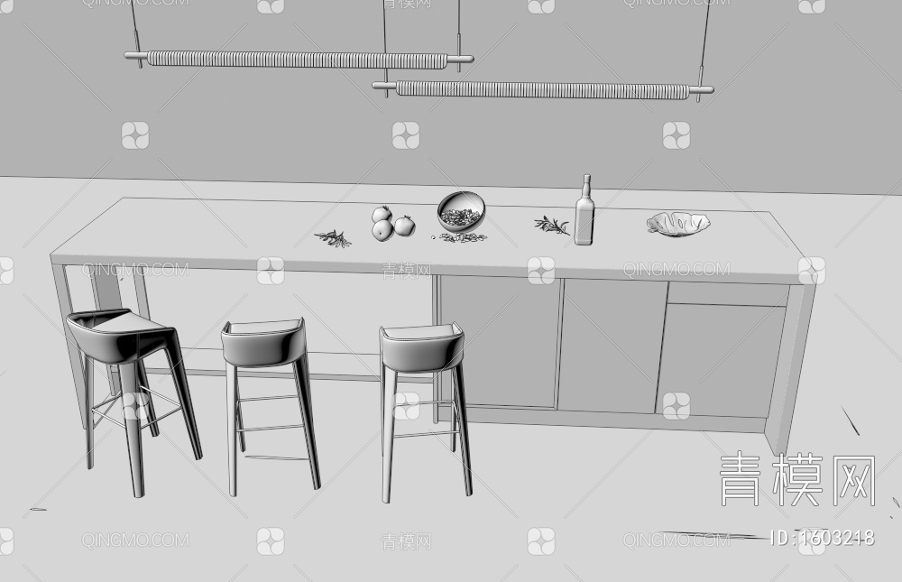 吧台吧椅3D模型下载【ID:1603218】
