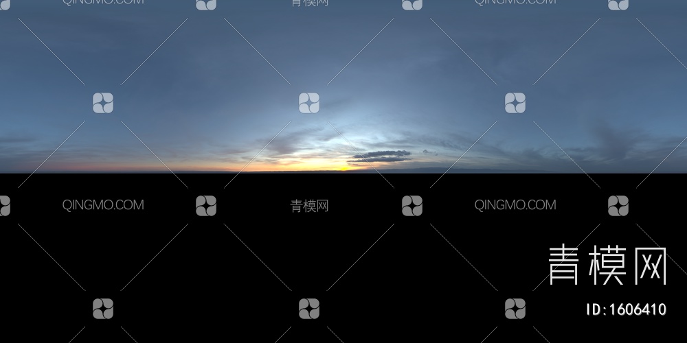 傍晚夕阳天空贴图下载【ID:1606410】