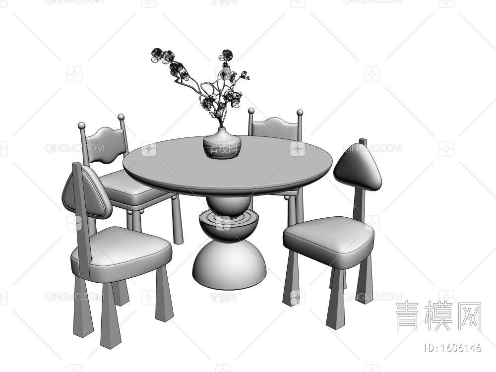 餐桌椅3D模型下载【ID:1606146】