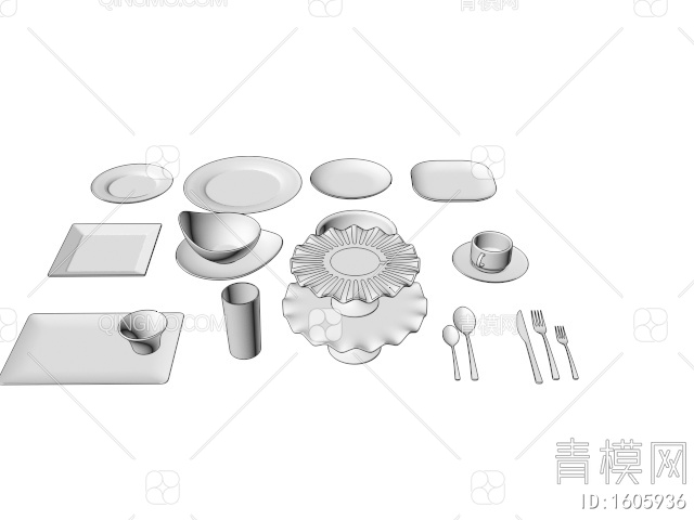 厨房用品 厨房餐具3D模型下载【ID:1605936】