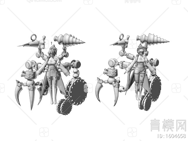 游戏角色 机械女王3D模型下载【ID:1604658】